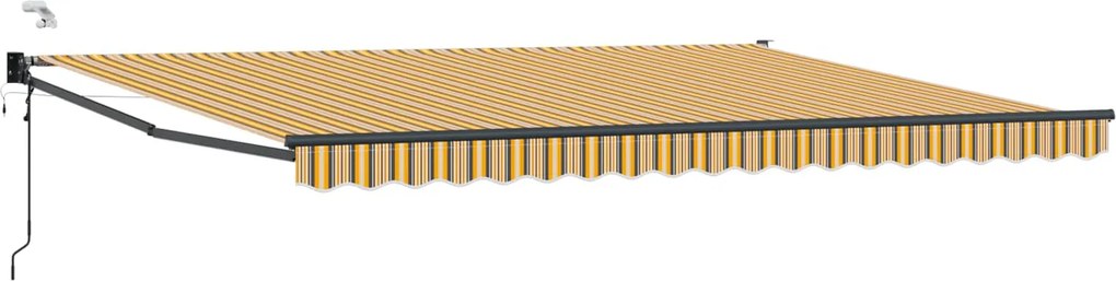 vidaXL Cort electric retractabil Galben și gri 4 × 3 m