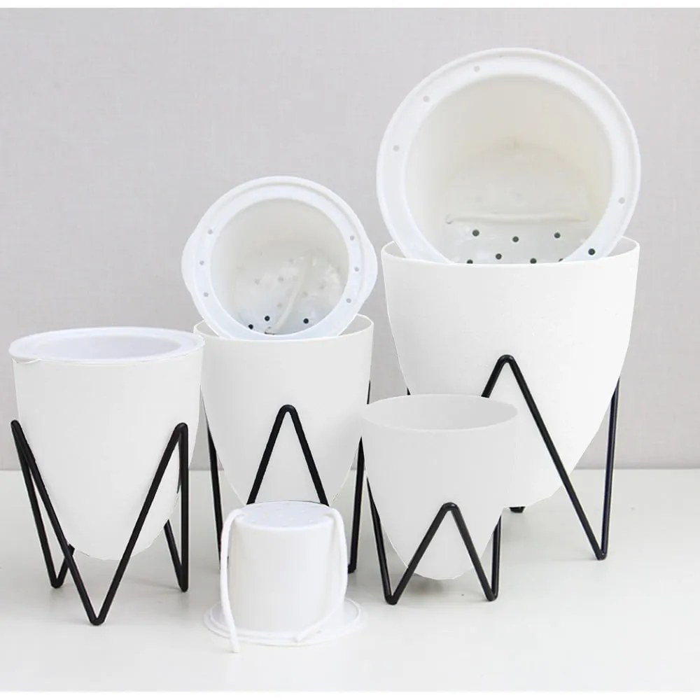 Ghiveci cu auto-udare Tomasucci Poppy, ø 19 cm, alb