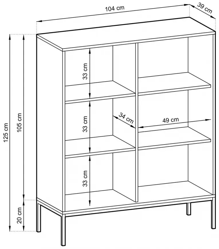 Comoda alba NOVA K104