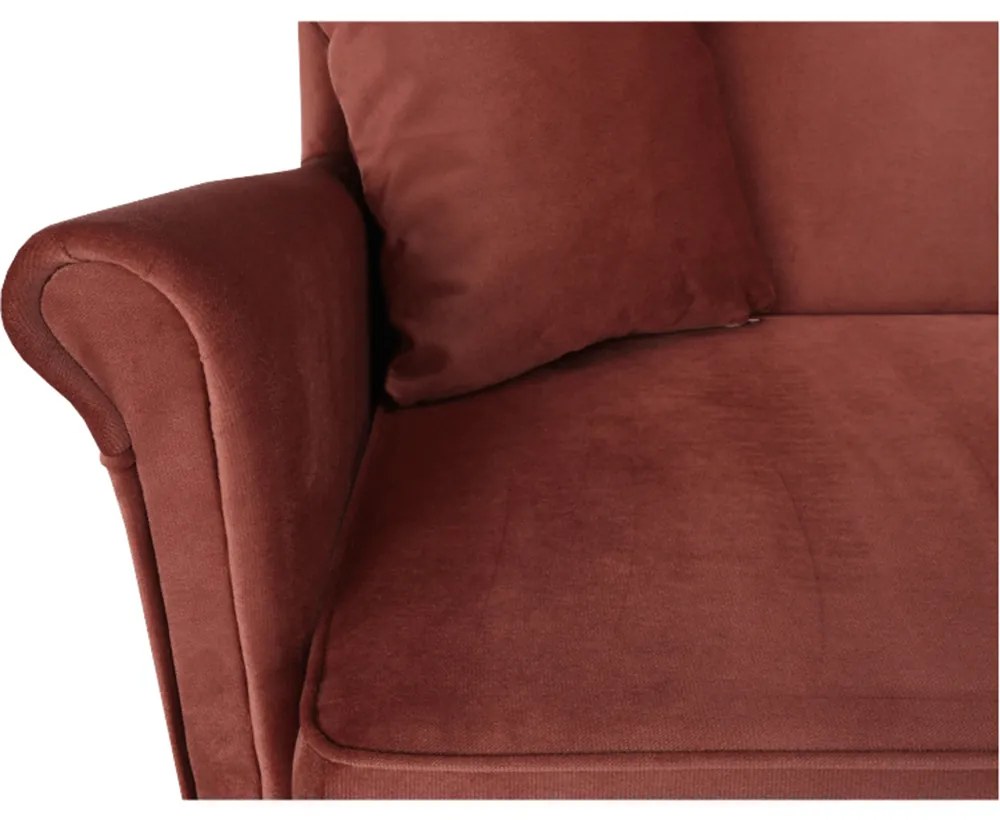 Canapea extensibilă, material textil roz antichizat, COLUMBUS