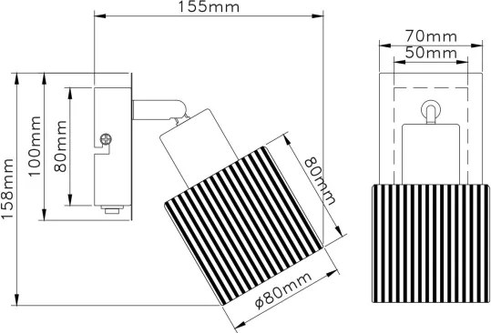Globo 54456-1 - Aplica de perete tip spot VILLEGAS 1xE14/25W/230V