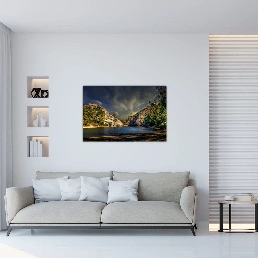 Tablou peisajului cu lac (90x60 cm)