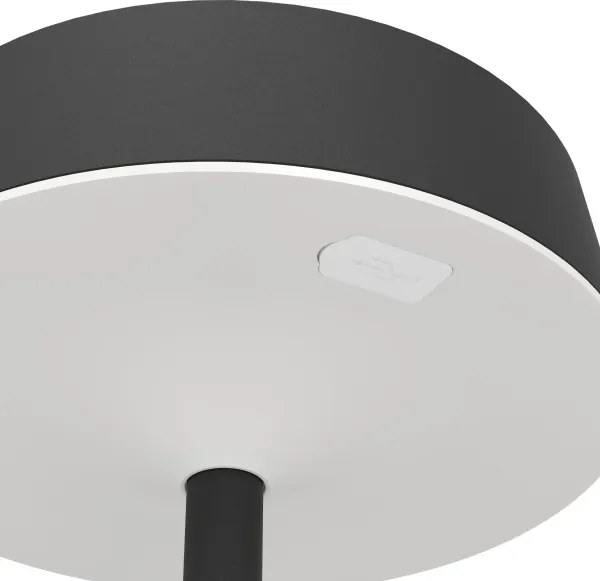 Eglo 75876-LED SIMERI lampă de birou solară reîncărcabilă, dimabilă LED/3W/5V 1800mAh IP44 negru
