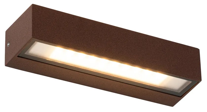Lampă de perete industrială maro-ruginiu, inclusiv LED IP65 - Steph
