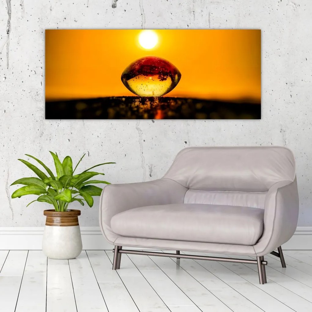 Tablou - Picături din sticlă (120x50 cm)