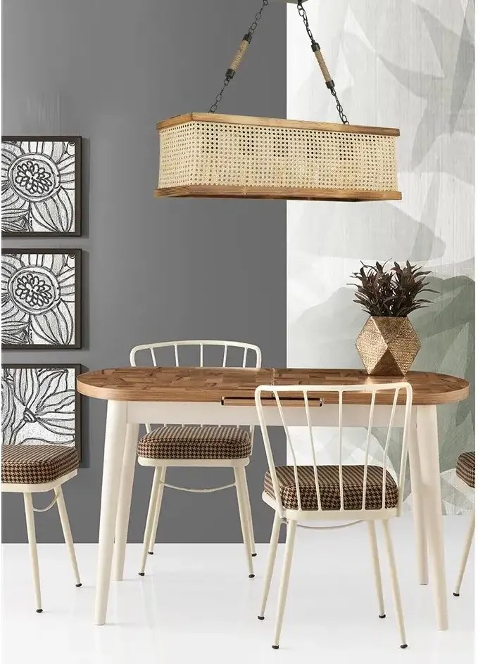 Lustra stil industrial lemn-metal,seria lx, homs,40055