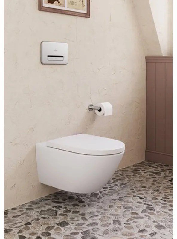 Capac vas WC Villeroy &amp; Boch, Subway 3.0, antibac, soft close, quick release, alb, 8M42S1T1