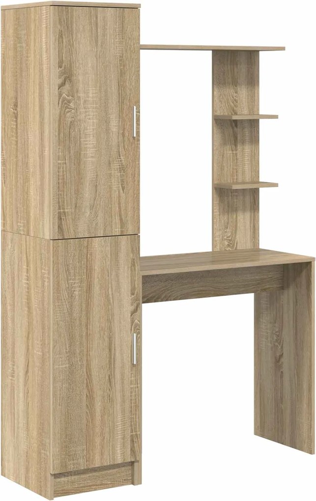 vidaXL Birou 2 pcs Stejar Sonoma