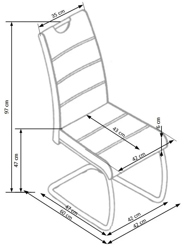 Scaun de bucaterie Rodney, gri/argintiu