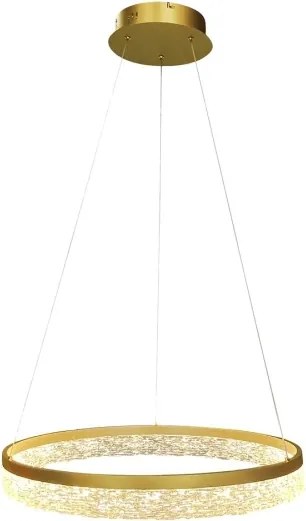 Lustră LED suspendată pe cablu GALA, LED/25W/230V, Ø 50 cm, finisaj auriu