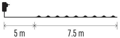 Ghirlandă LED pentru exterior 75xLED/12,5m IP44 multicolor