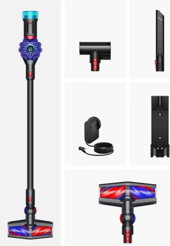Aspirator vertical Dyson V10 Konical Moulded 419634-01, 150AW, 0,5 l, 60 min, 110 000 rpm, 3 moduri, HEPA, Golire igienica, Fara incurcaturi, Negru