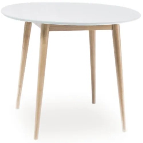 Masa, alb / stejar alb, LARSON 90X90