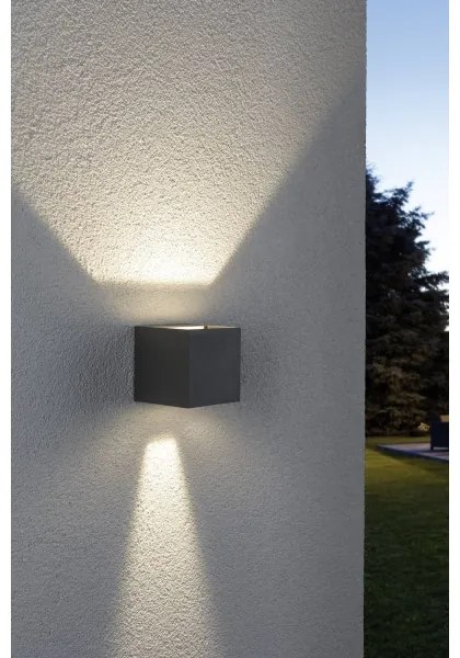 Aplică de exterior Paulmann 18000 2xLED/3W IP65 CYBO 230V gri