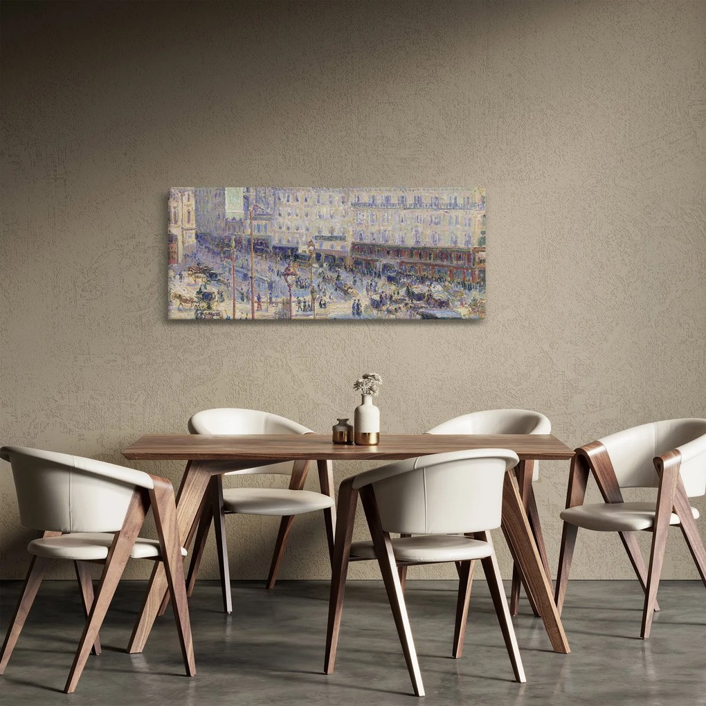 Tablou - Camille Pissarro, The Place du Havre, reproducere (120x50 cm)