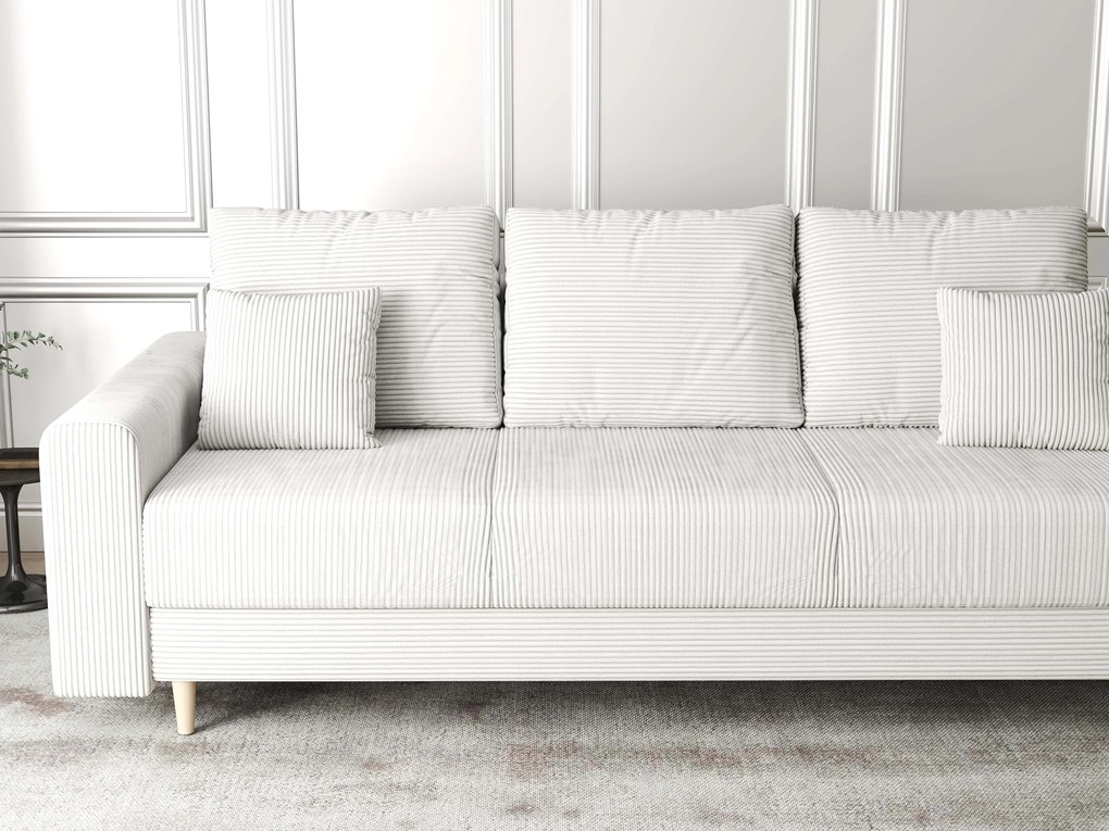 Canapea extensibilă dumonde cu ladă de depozitare si sezut confortabil din spuma high-density, Kronos Zoom Gri 210x100 cm