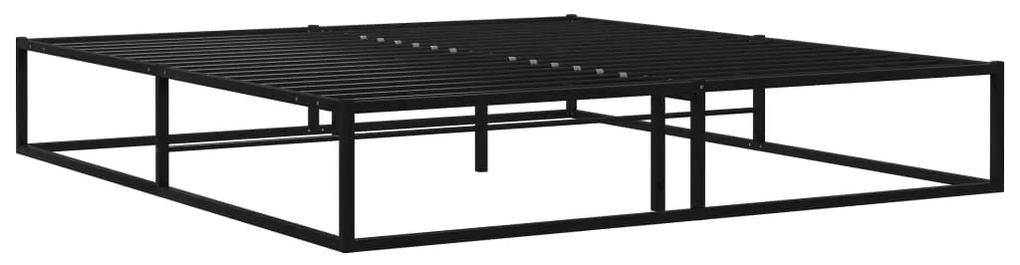 324791 vidaXL Cadru de pat, negru, 200 x 200 cm, metal