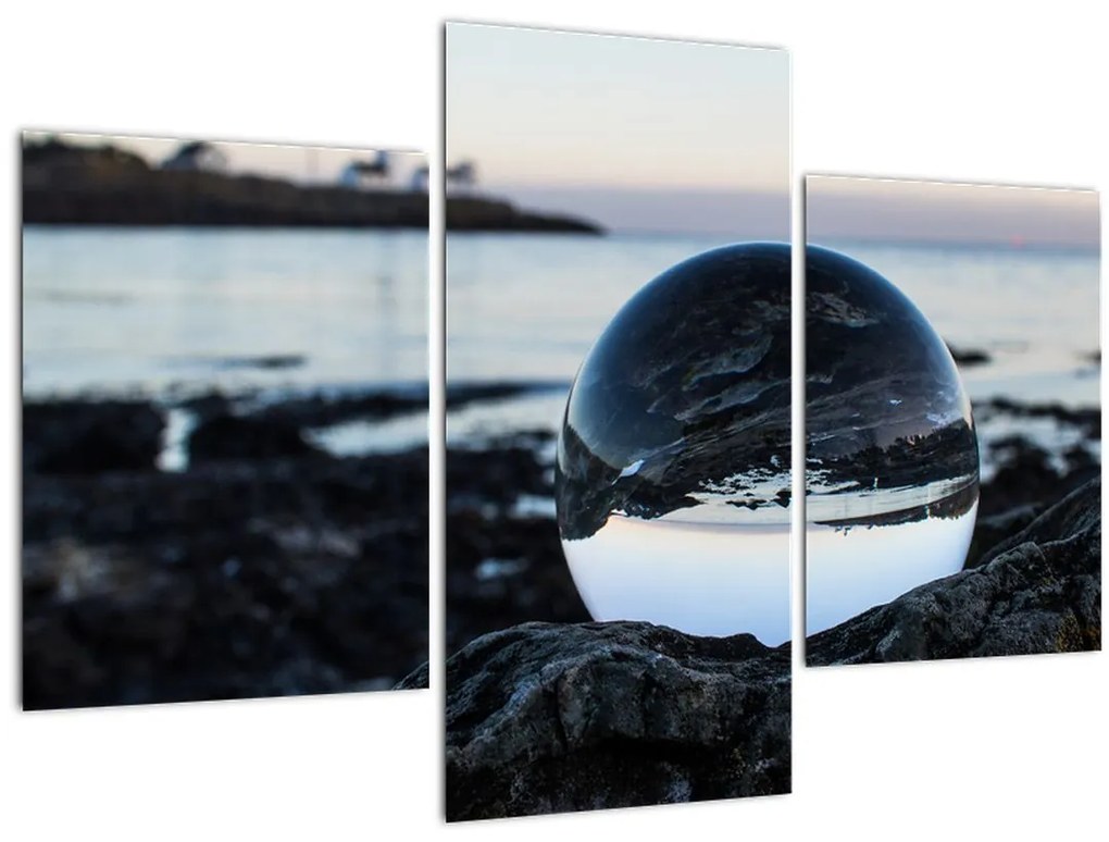 Tablou - Bile de sticlă pe piatră (90x60 cm)