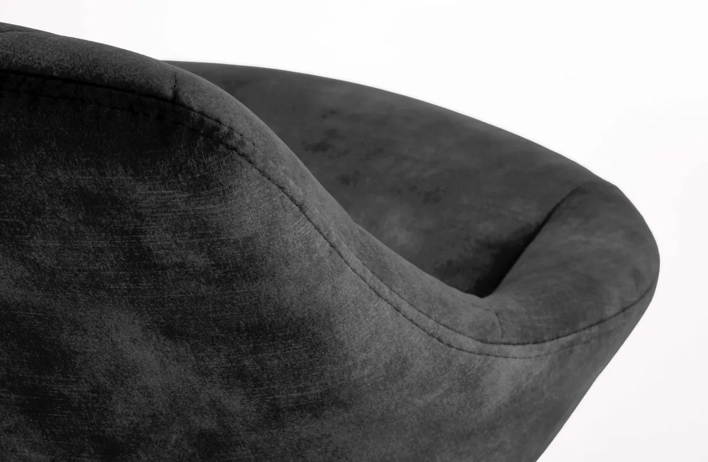 Scaun de bar H102 velvet negru
