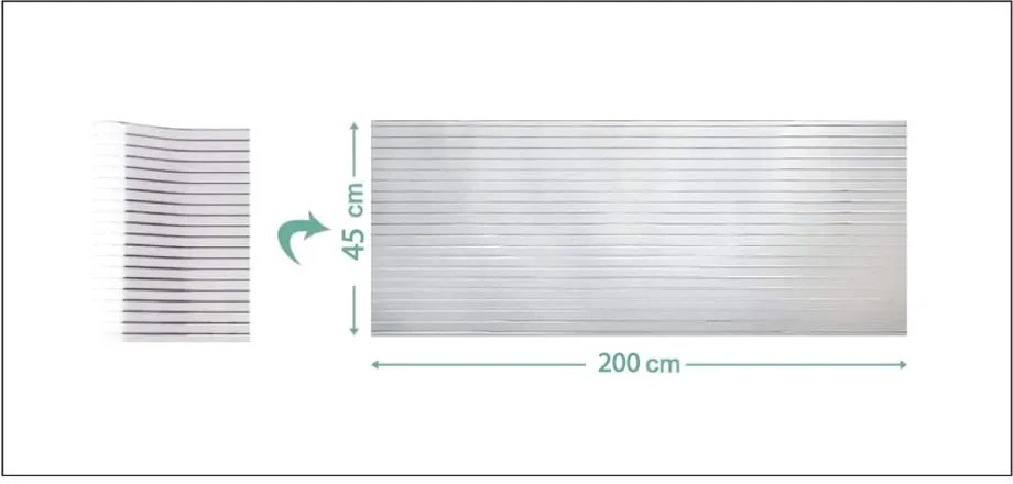 Autocolant mat pentru sticlă cu film protector Ambiance Lines, lungime 2 m