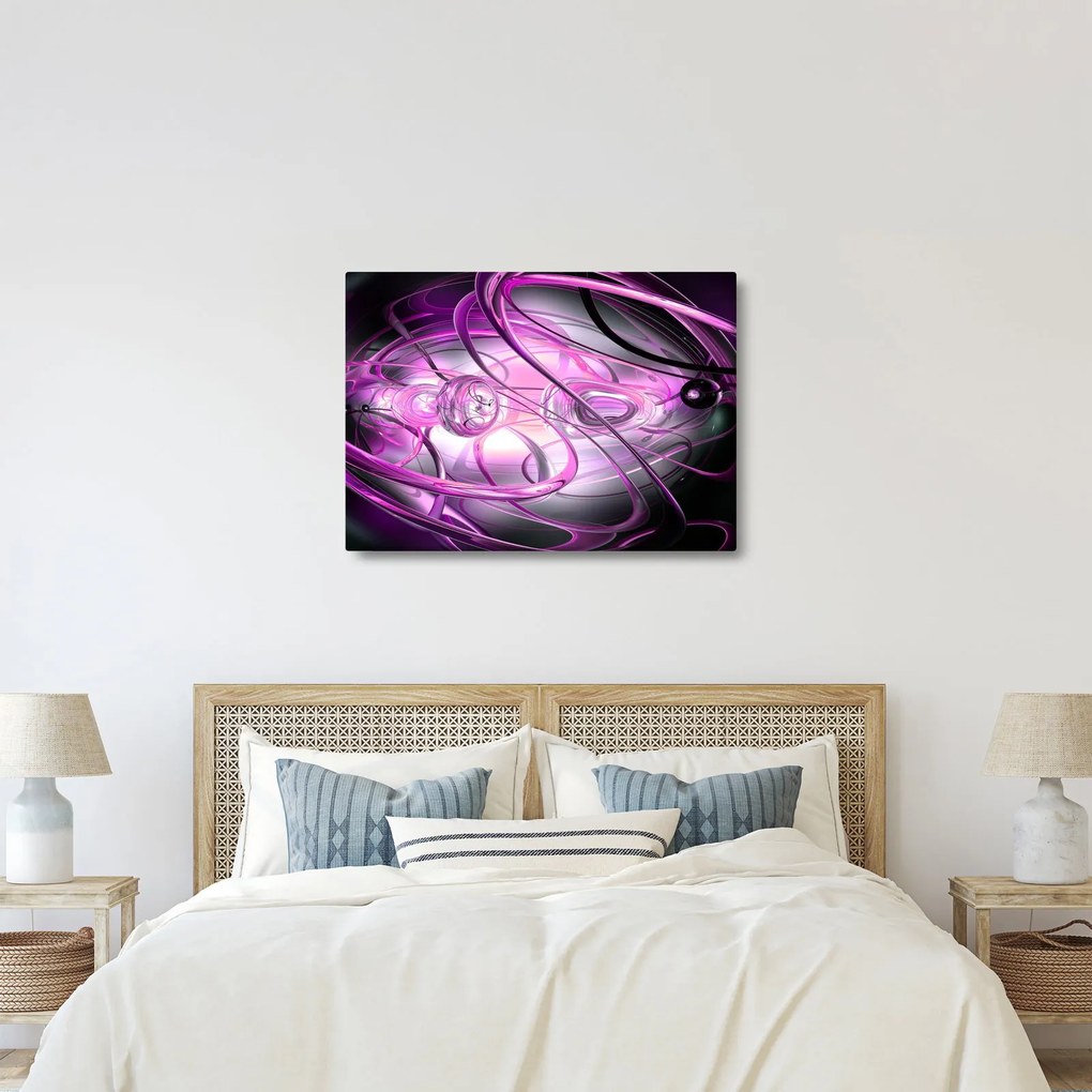 Tabloul cu abstracție frumoasă în violet (70x50 cm)