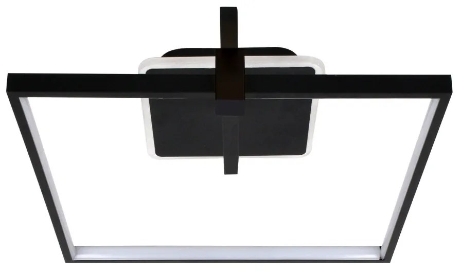 Lustra LED Cu Telecomanda, 3 Tipuri De Lumina, 55W, Negru