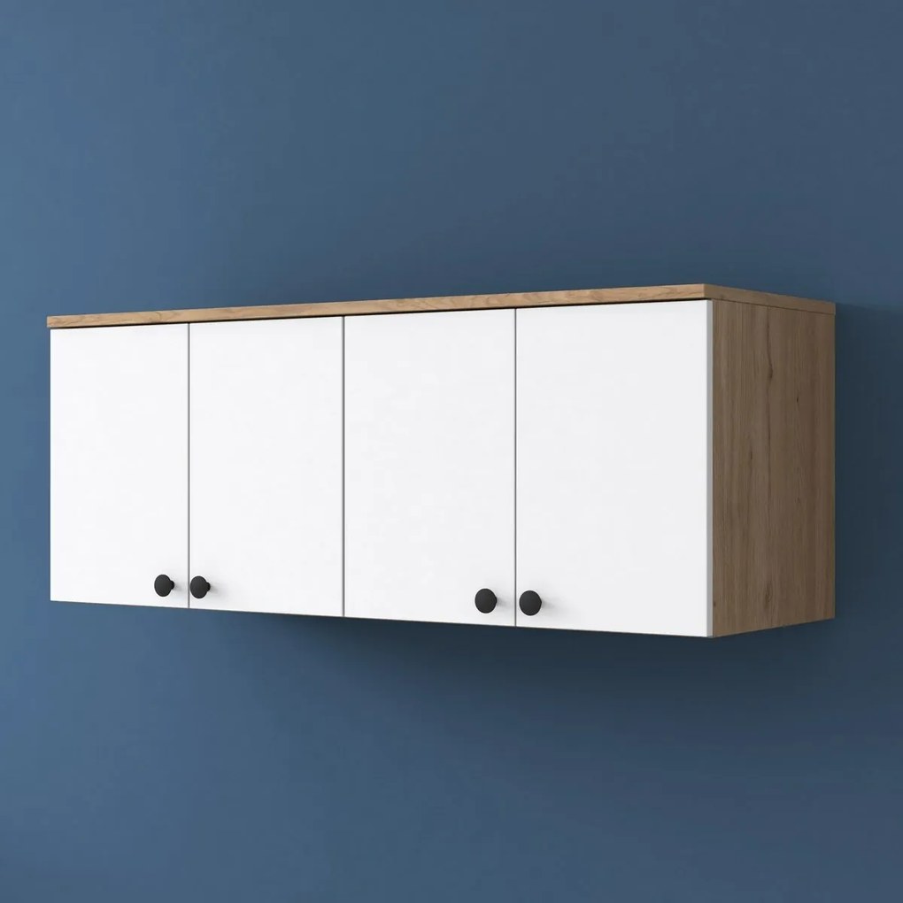 Dulap de perete Bany Walnut and White