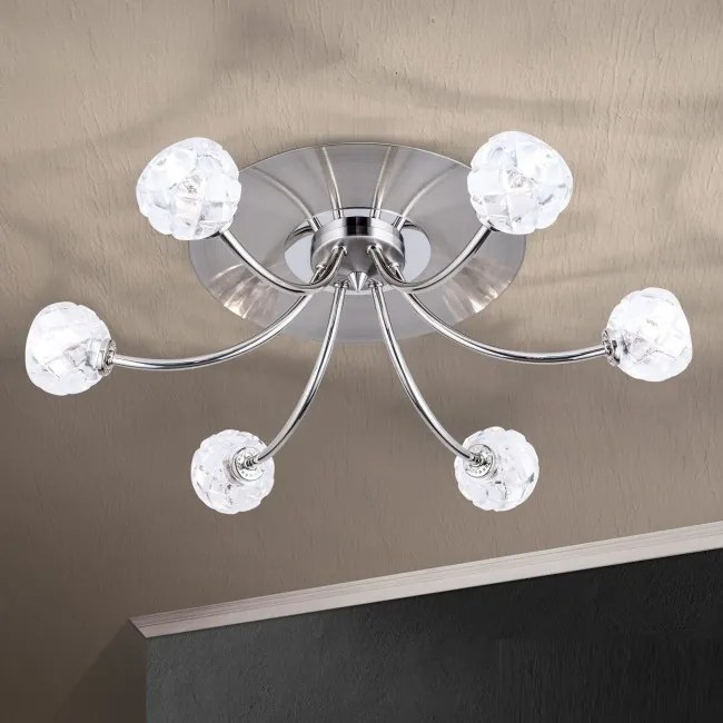 Lustra aplicata design modern de lux Maderno 6L crom
