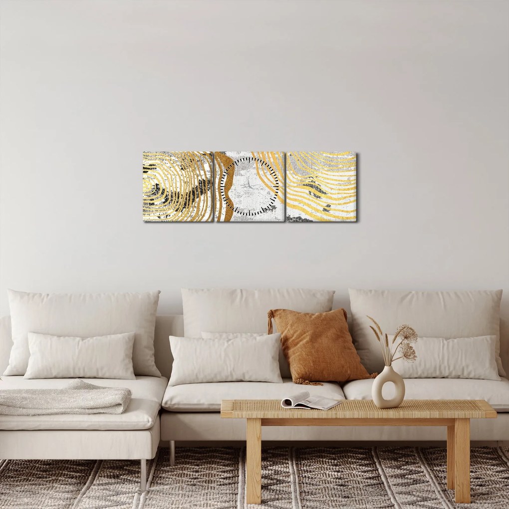 Tablou - Colaj (cu ceas) (90x30 cm)