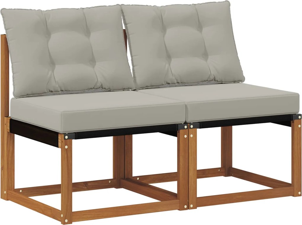 vidaXL 2 Bucată Canapea centrală pentru exterior