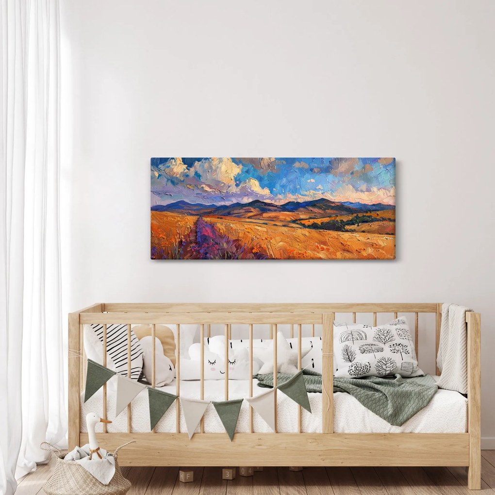 Tablou - Pictură în ulei de peisaj (120x50 cm)