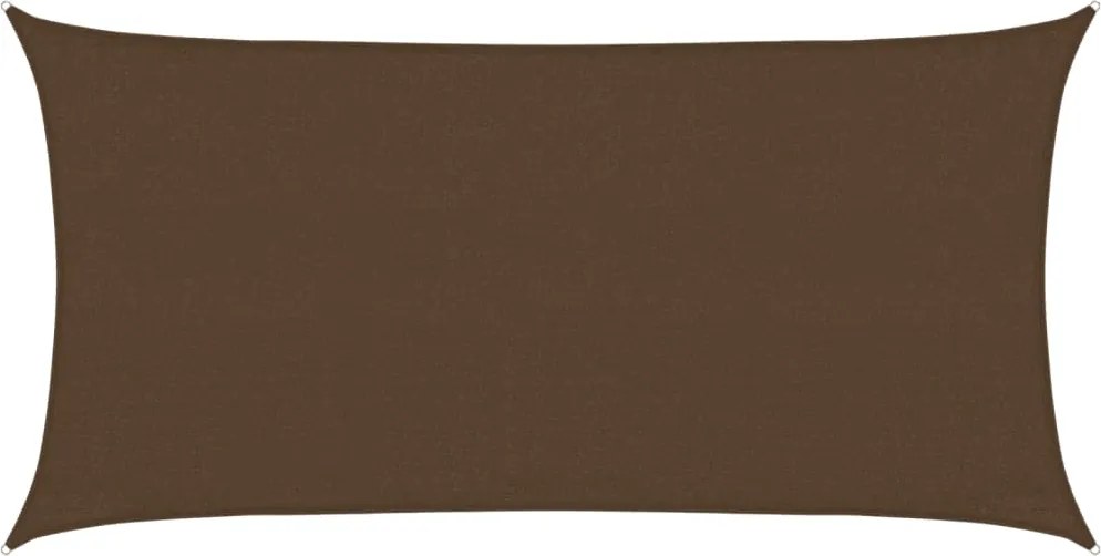 vidaXL Pânză parasolar, maro, 3x6 m, HDPE, 160 g/m²