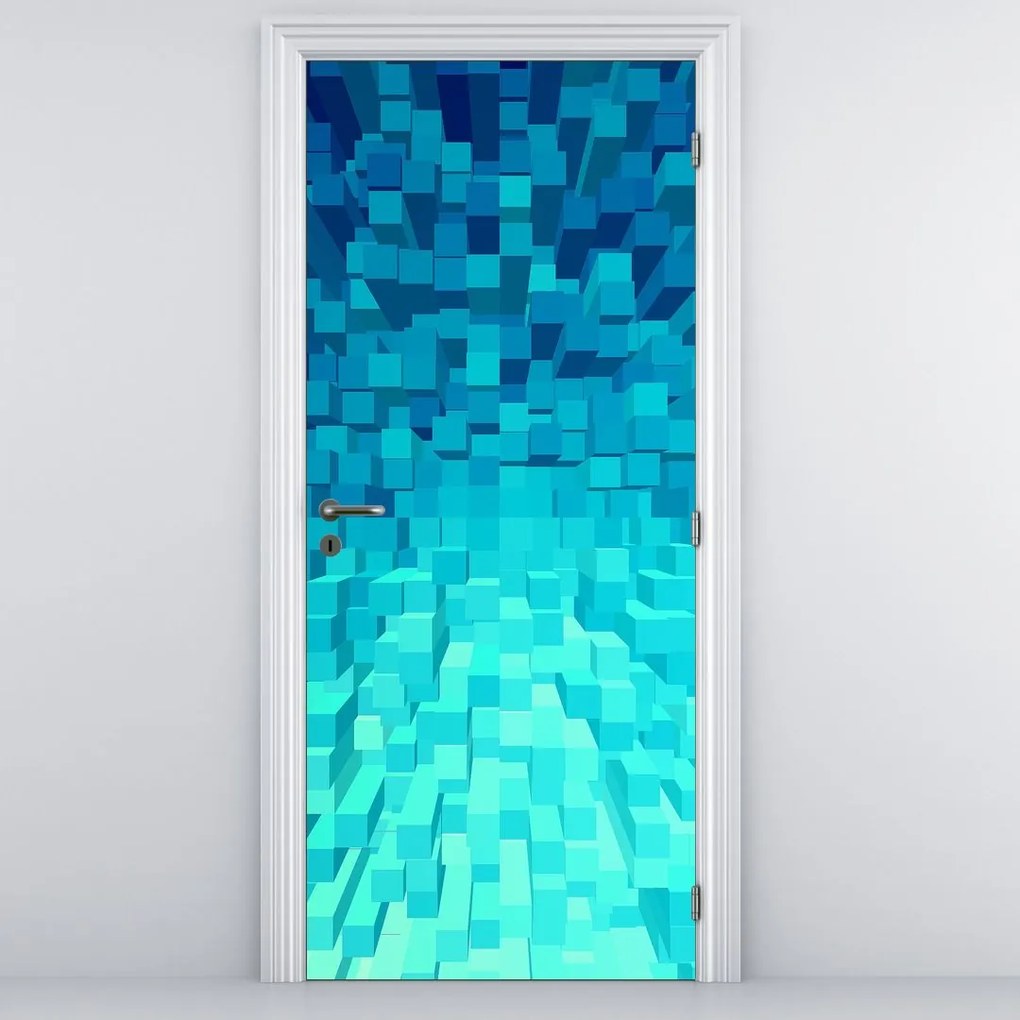 Fototapet pentru ușă - Cuburi abstract (95x205cm)