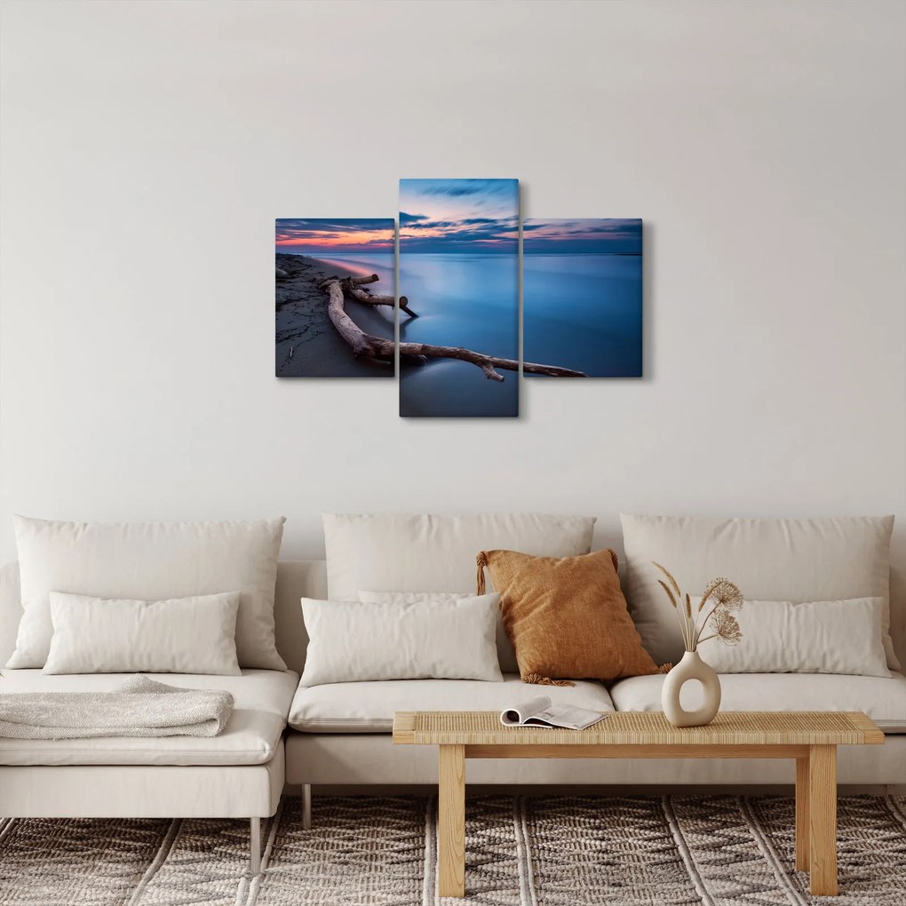Tablou cu plaja în apus de soare (90x60 cm)