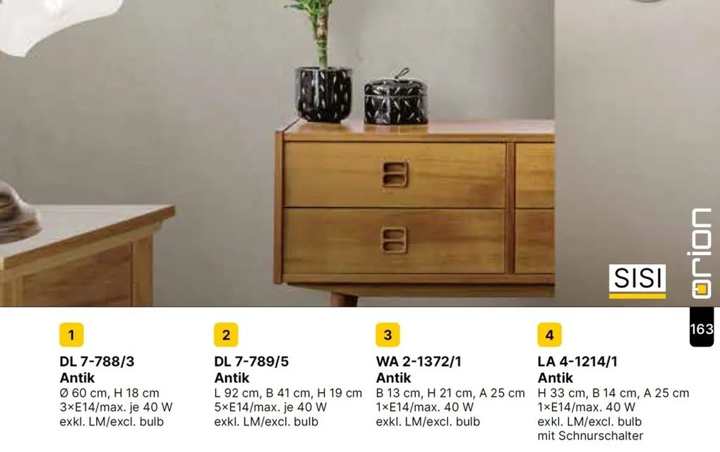 Lustra aplicata design elegant SISI 5L antique