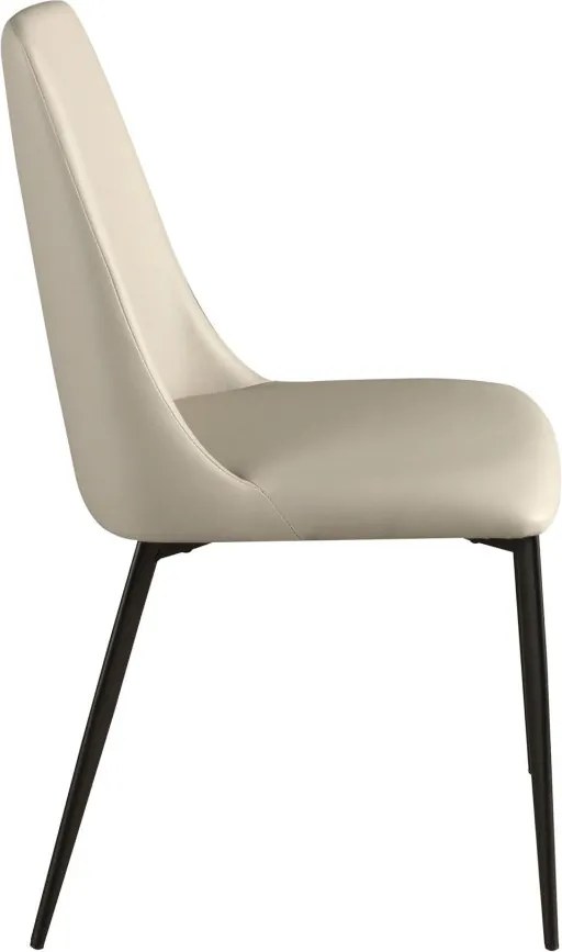 Scaun design LUX, Metal, Piele Sintetica, Sand