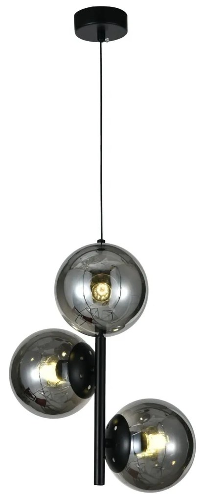 Lustra N6804-3 abajururi elegante, finisaj negru