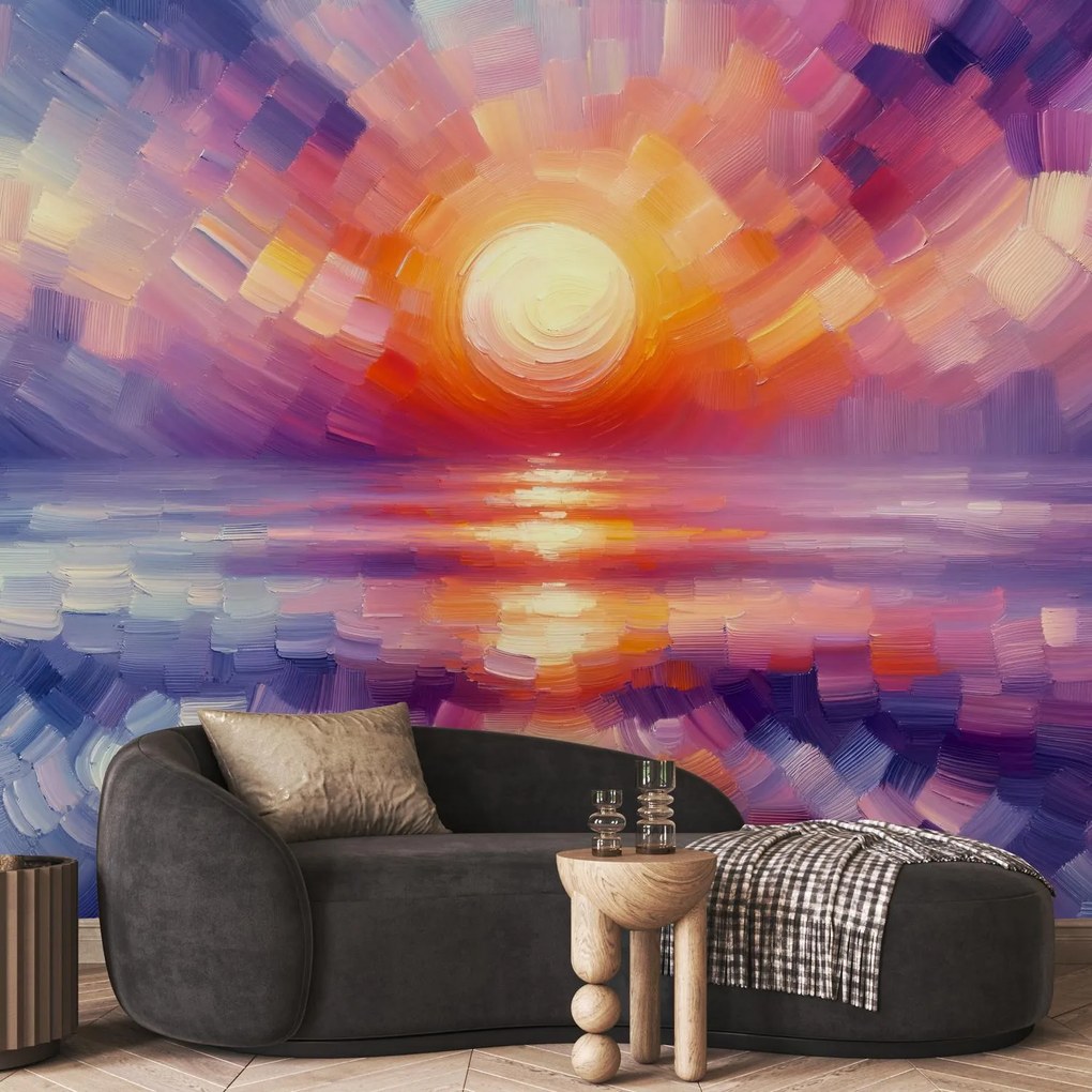 Fototapet - Apus de soare artistic colorat (147x102 cm)