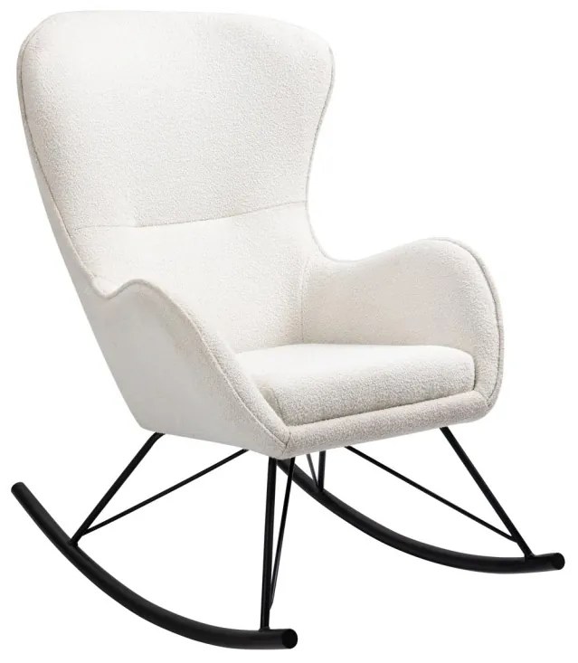 Fotoliu tip balansoar Liberto 3 alb/negru - H106 cm