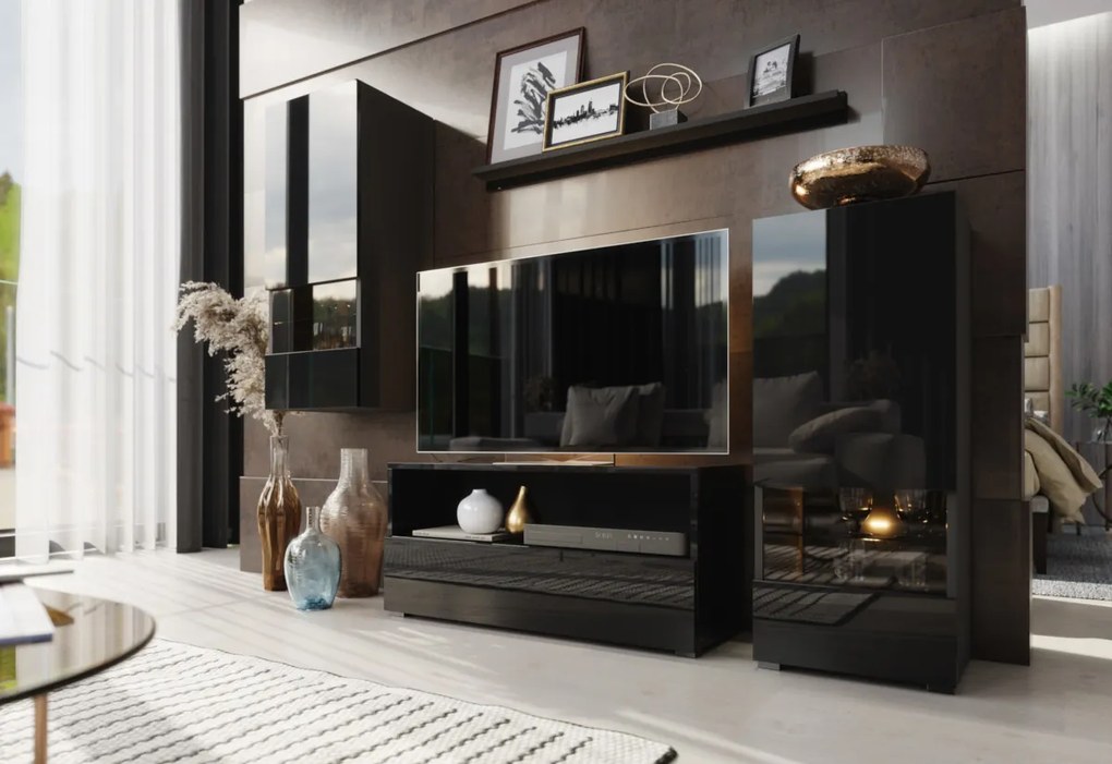 Expedo Set mobilier ELPASO 39, alb/alb luciu