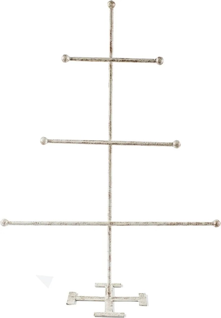Suport bijuterii fier forjat alb cu patina aramie  40 cm x 72 cm