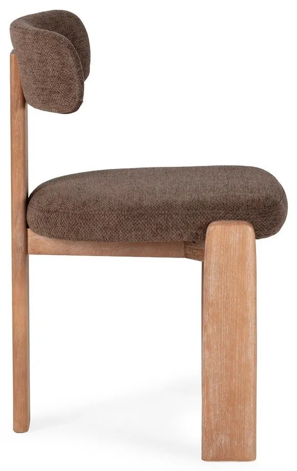 Scaune de dining maro 2 buc. tapițate Nadia – MOME