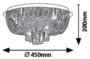 Rabalux 6806 - Plafonieră LARISHA 6xG9/40W/230V