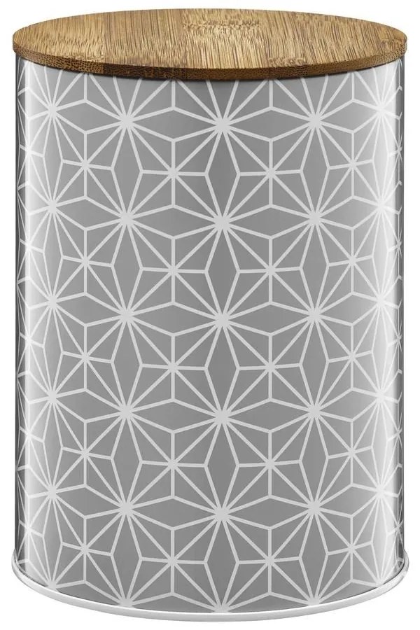 Cutie Metal cu Capac Bambus 1.2L Plasa Alba Galaxy