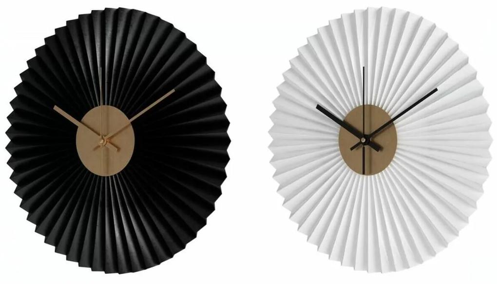 Ceas de perete dkd home decor negru alb fier (30 x 4 x 30 cm) (2 pcs)