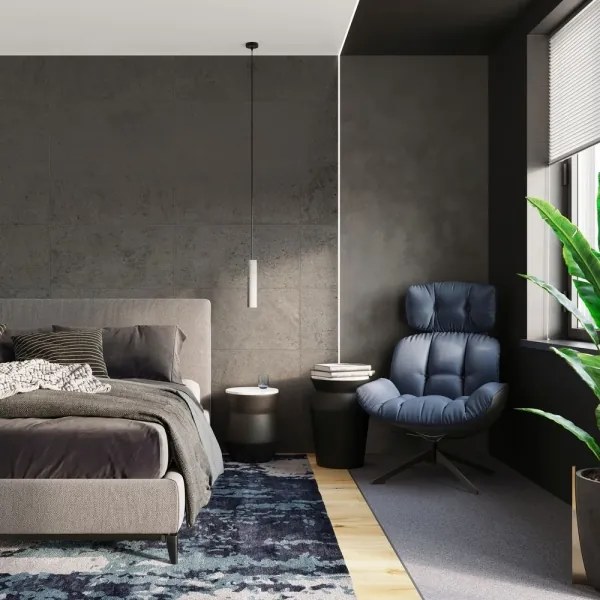 Sollux SL.0655 - Lustr LUVO 3xGU10/40W/230V beton/negru pe cablu