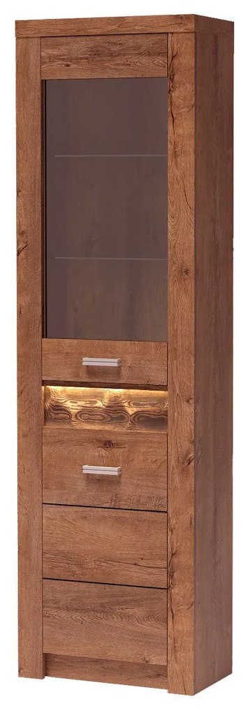 Vitrină Indie 23 (cu iluminat LED) (Arin deschis). 1057817