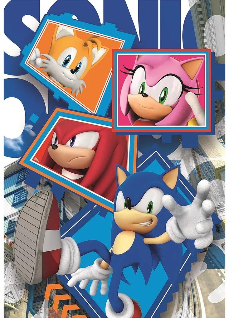 Sonic Ariciul puzzle de 104 piese Clementoni