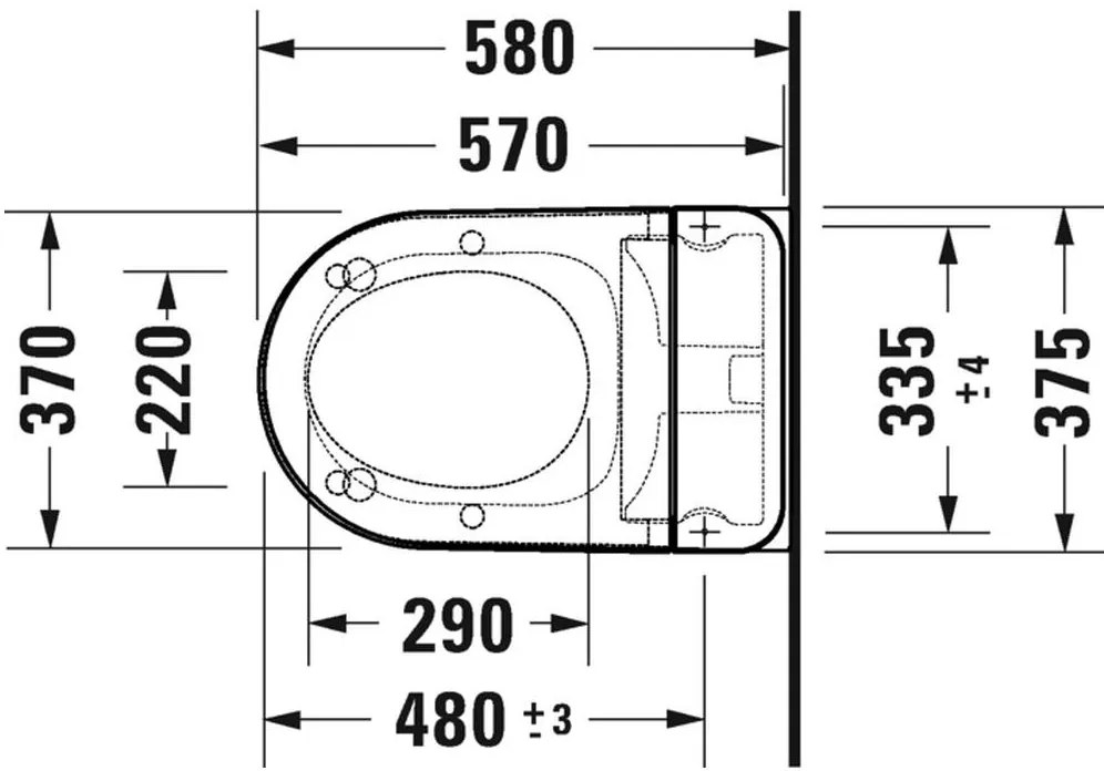 Duravit SensoWash D-Neo toaleta cu spalare agatat fara margine alb 654000012004300