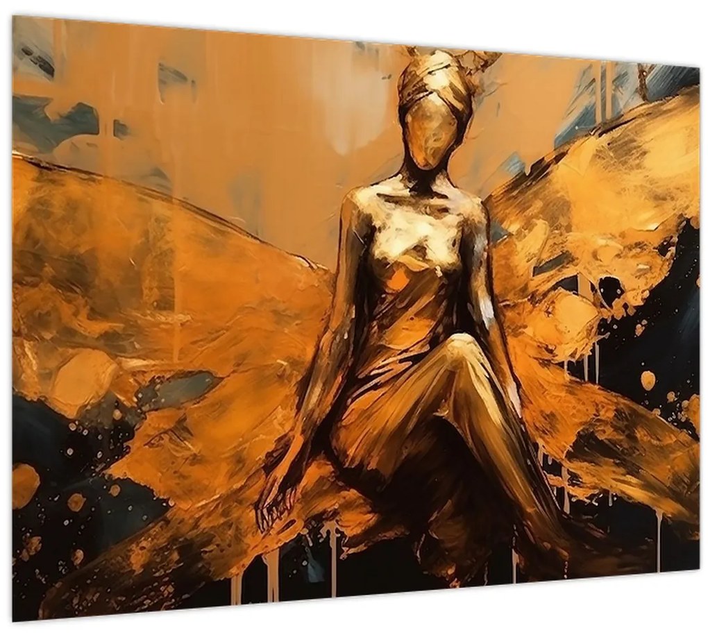 Tablou pe sticlă - Abstracție de o zână (70x50 cm)